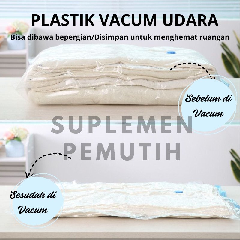 Vacum baju Plastik/Vacuum bag travel / Pelastik fakum/ Vacum bag baju / Plastik packing - Gambar 6