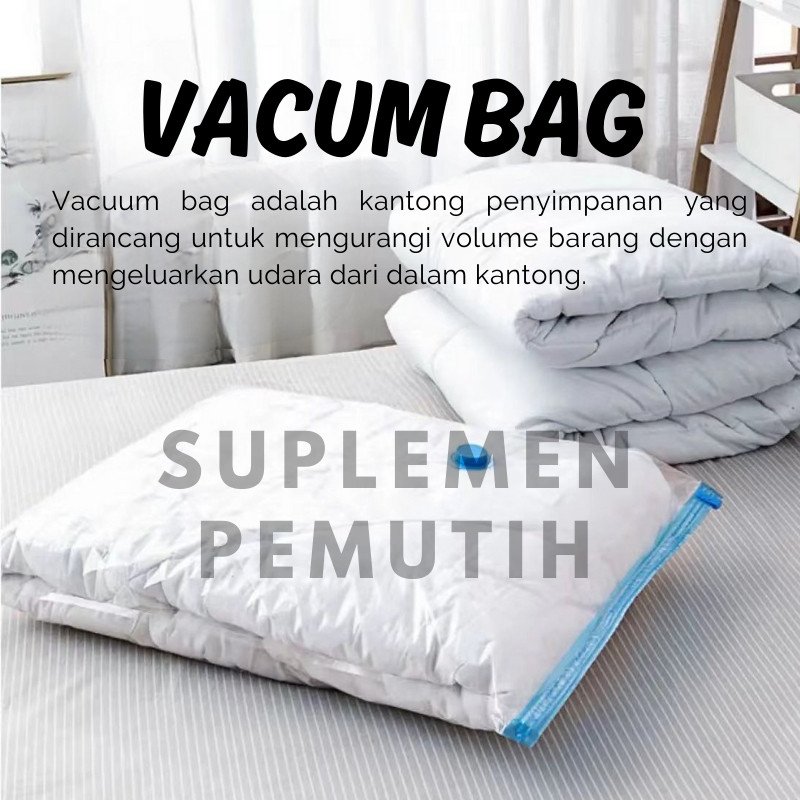 Vacum baju Plastik/Vacuum bag travel / Pelastik fakum/ Vacum bag baju / Plastik packing - Gambar 2