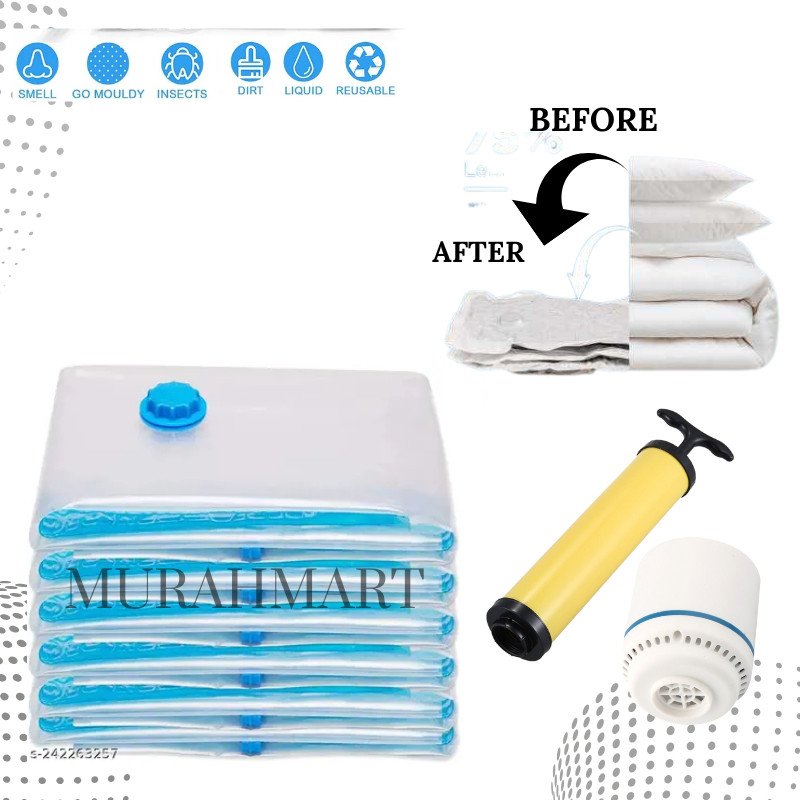 TERLENGKAP !! Vacum Plastik / Vacum Plastic Bag Travel / Vakum Baju Pakaian 40X60,50X60,50X70,80x100 - Gambar 7