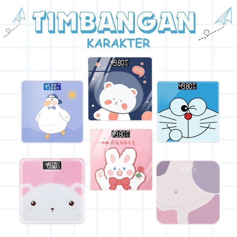 TERLENGKAP !! Timbangan Badan Digital Body Karakter Weight Scale Cas Kartun /Timbangan Badan Digital - Gambar 3