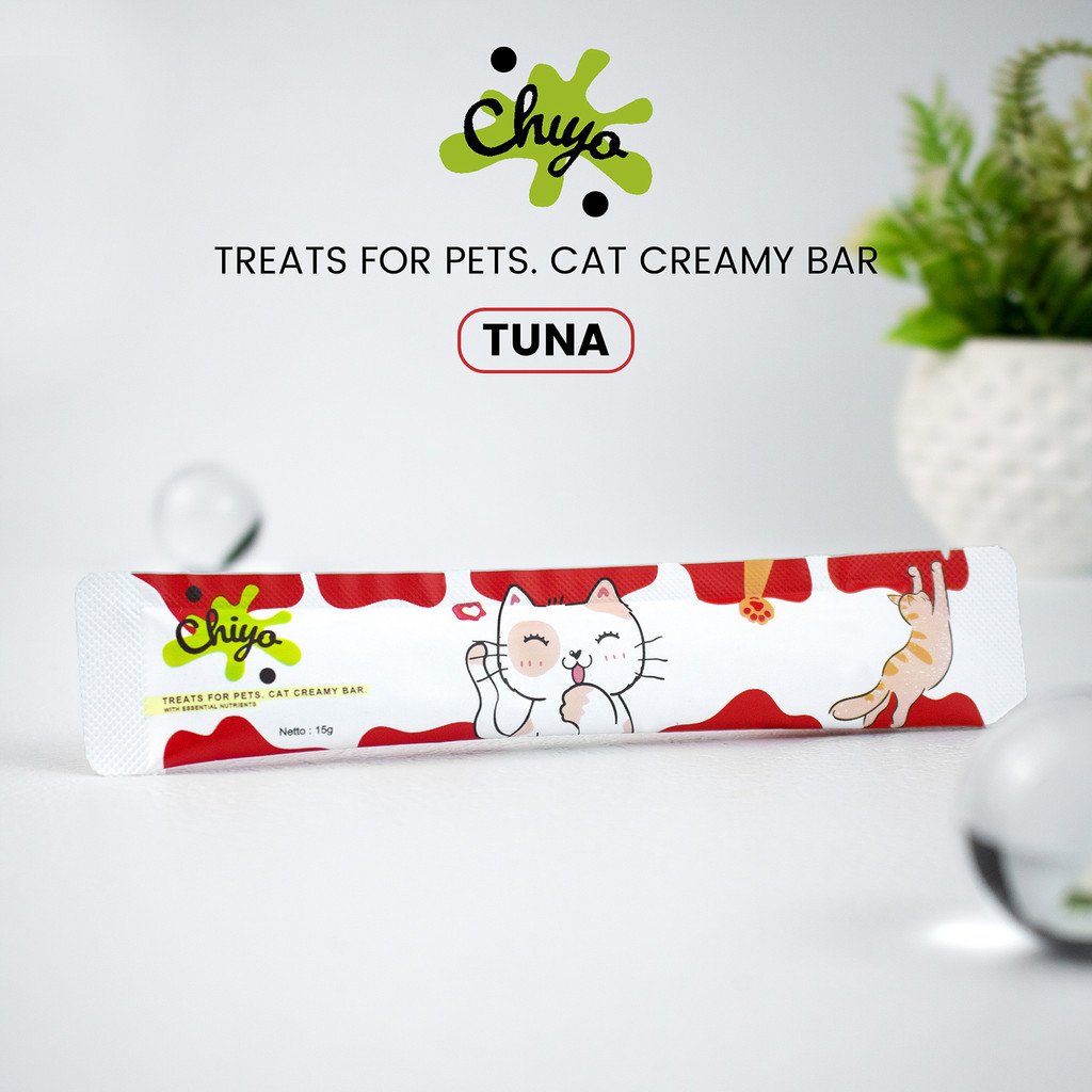CHIYO Makanan Wet Cat Food Creamy Treats/Snack Kucing Premium / Pet Strip Snack Kucing Penggemuk/ Snack Makanan Kucing Basah - Gambar 6
