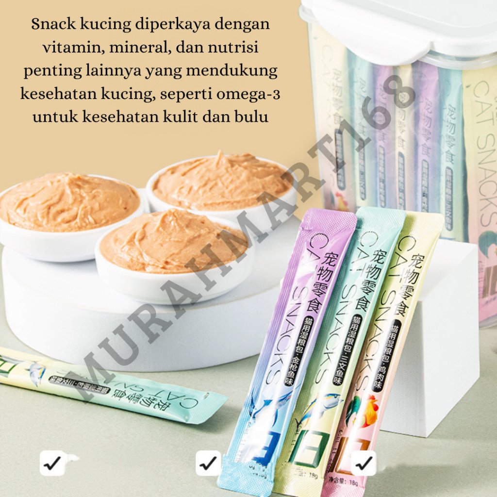 MIX SNACK KUCING/Snack Kucing Mix isi 50 pcs /Strip Kucing Kecil / Cemilan Kucing/ Snak Penggemukan MakananSnack Kucing Mix isi 50 pcs /Strip Kucing Kecil / Cemilan Kucing/ Snak Penggemukan Makanan - Gambar 6