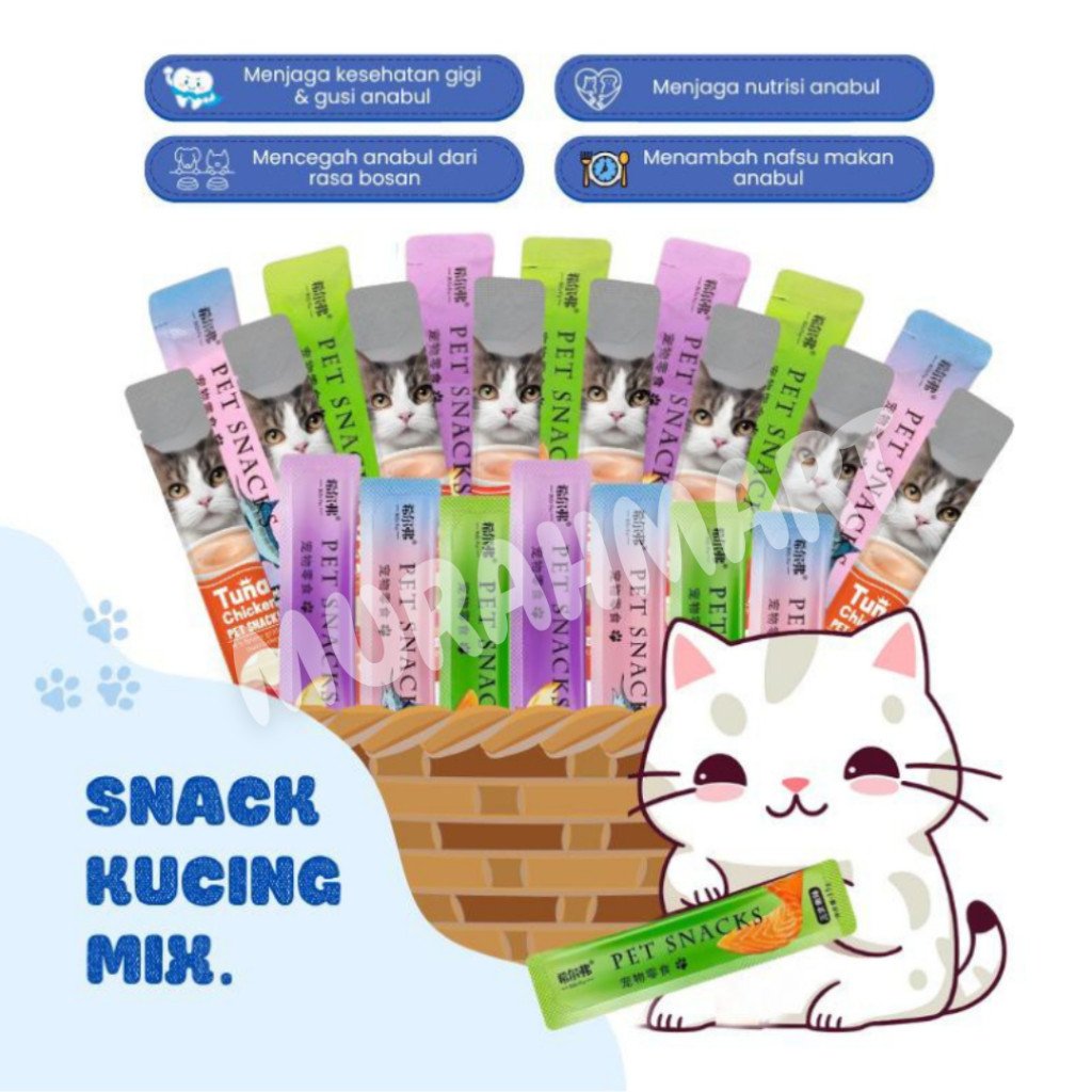 Pet Strip Snack Kucing 1KG/ Snack Kucing CHIYO/ Snack Makanan Kucing Basah 500GR/SNACK KUCING BASAH 50PCS - Gambar 2