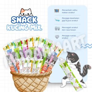 MIX SNACK KUCING/Snack Kucing Mix isi 50 pcs /Strip Kucing Kecil / Cemilan Kucing/ Snak Penggemukan MakananSnack Kucing Mix isi 50 pcs /Strip Kucing Kecil / Cemilan Kucing/ Snak Penggemukan Makanan