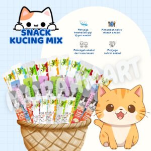 Snack Kucing Murah Mix 500gr Murah Berkualitas Tinggi untuk Penggemukan Kucing
