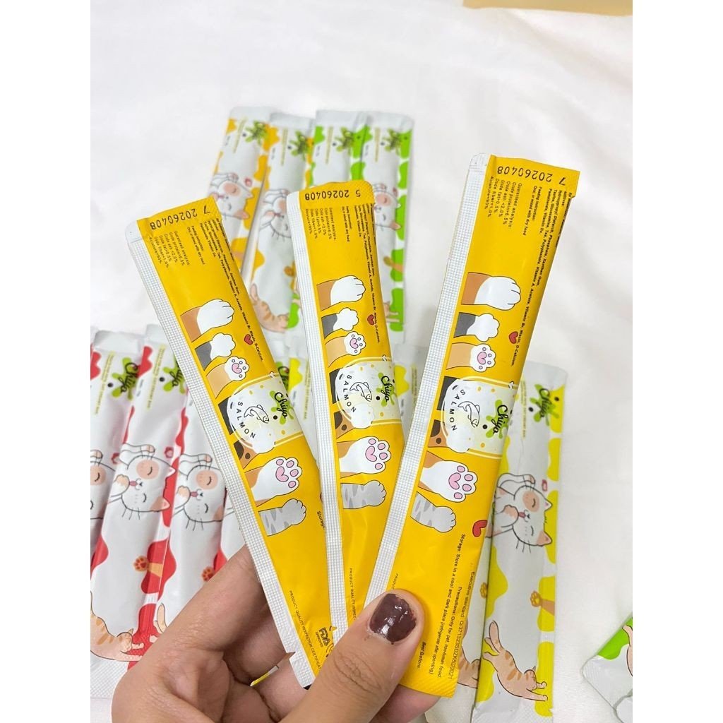 CHIYO MIX 20/30 Creamy Treats/ Pet Strip Snack Kucing Penggemuk/Pet Snack Kucing Premium/Snack Makanan Kucing Basah/ Makanan Wet Cat Food - Gambar 4