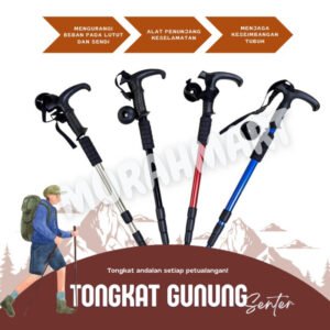 Tongkat Hiking Gunung Gagang Lurus/Tongkat Hiking Trekking Pole/Trekking Pole Tongkat Treking Gunung
