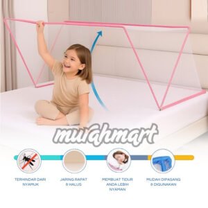 Kelambu Kotak Lipat Ukuran 100x190cm/Kelambu Tidur/Kelambu Portable