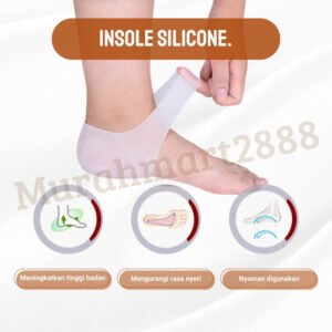 Insole Bening Peninggi Badan Tak Terlihat Silikon Sol/ 1 Pasang Insole Sepatu