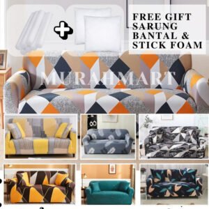 [Gratis Ongkir] Cover Sofa Sarung Sofa 1/2/3/4 Seater Sofa Cover Elastic Sarung bantal sofa Cushion Protector Cover