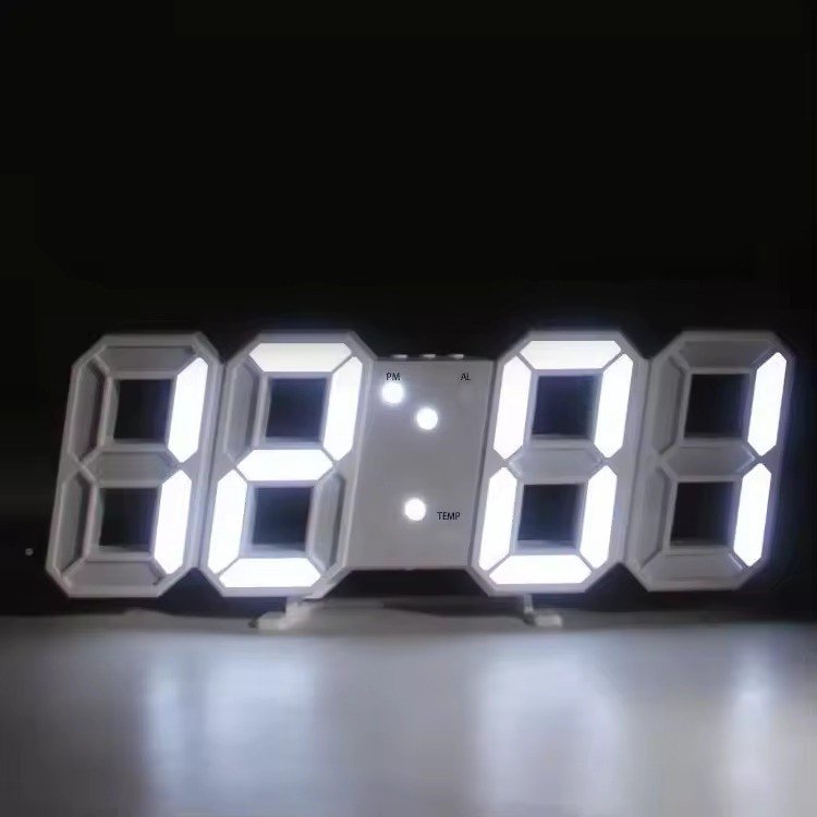 Jam Dinding Digital Alarm 3D Bisa Cek Suhu Temperatur ACCESSGO LED DIGITAL CLOCK Jam Meja Dinding Estetik