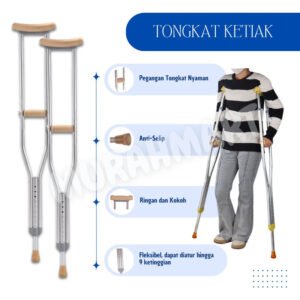 TONGKAT KETIAK STAINLESS!! TONGKAT KRUK /CRUTCH/ALAT BANTU JALAN