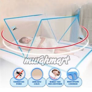 Kelambu kotak 135x190/160x190 cm dan 180x190cm / Kelambu Lipat /Kelambu Kotak