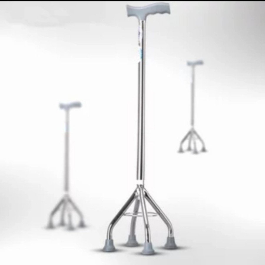 Tongkat Kaki 3/4 Alat Bantu Jalan Orang Tua Tongkat Medis Ringan, Kuat, Adjustable, Anti Slip