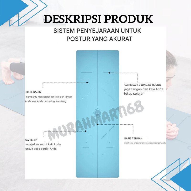 MATRAS YOGA PREMIUM/MATRAS MATT RUBBER CANTIK HIGH QUALITY / MATRAS OLAHRAGA YOGA - Gambar 3