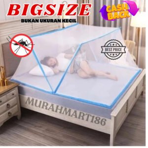 Kelambu Kotak Lipat Ukuran 80x190cm Portable/Kelambu Tidur Anti Nyamuk