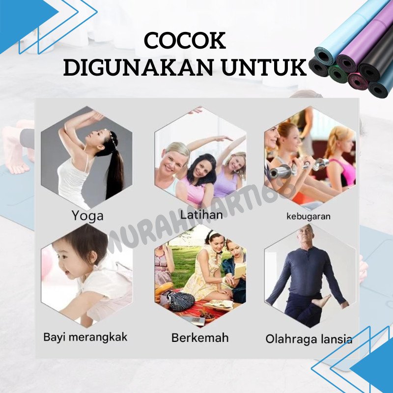 MATRAS YOGA PREMIUM/MATRAS MATT RUBBER CANTIK HIGH QUALITY / MATRAS OLAHRAGA YOGA - Gambar 7