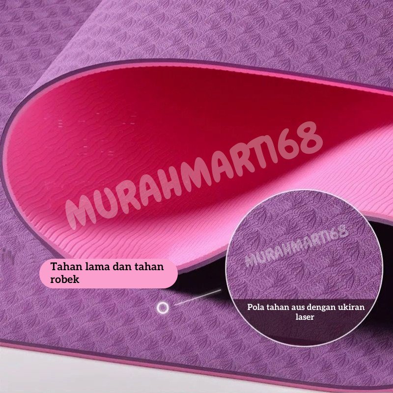 IMPORT Matras Yoga TPE !! MATRAS YOGA ALAS SENAM MAT TEBAL OUTDOOR INDOOR TERMURAH - Gambar 3