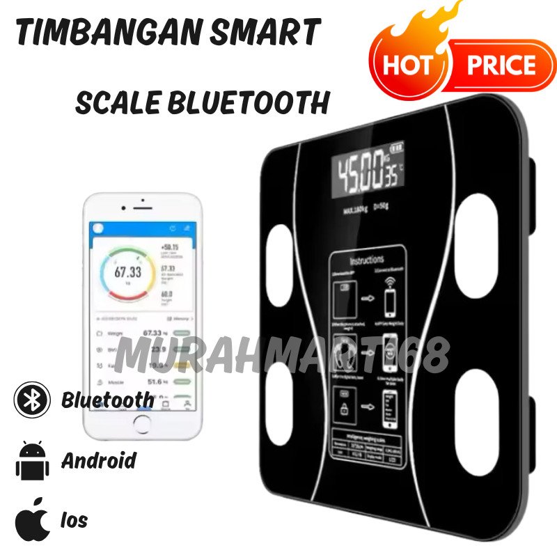 Timbangan Digital Lengkap! USB & FC/Timbangan Badan Digital Body Fat Monitor With APP Smart Weight Scale KK dengan Bluetooth - Gambar 6