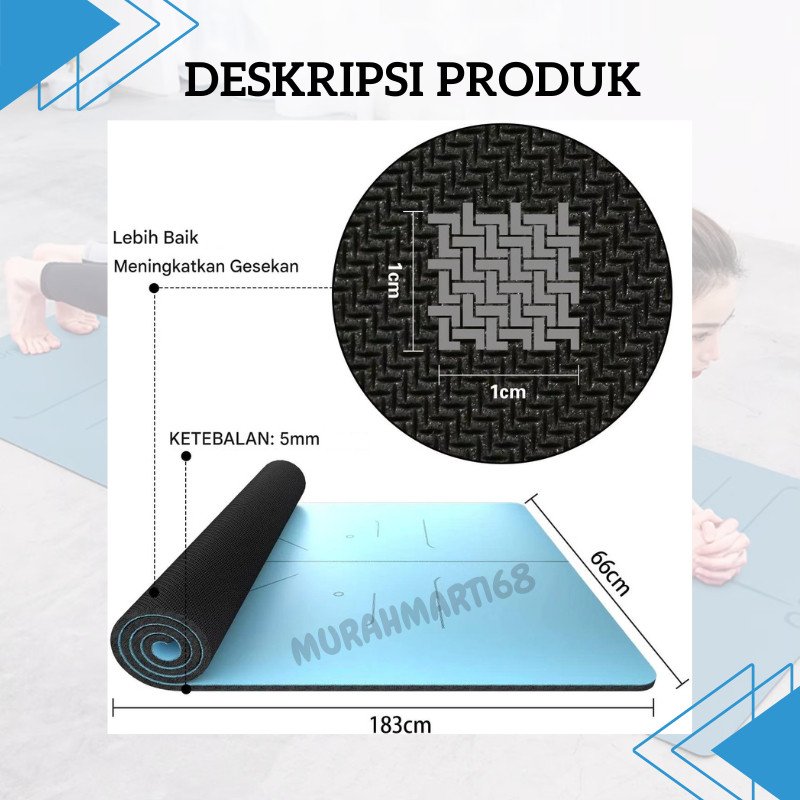 MATRAS YOGA PREMIUM/MATRAS MATT RUBBER CANTIK HIGH QUALITY / MATRAS OLAHRAGA YOGA - Gambar 4