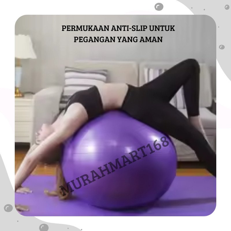 Bola Yoga Gymball Ball 55cm, 65cm, 75cm Multifungsi untuk Latihan Efektif di Rumah - Gambar 4