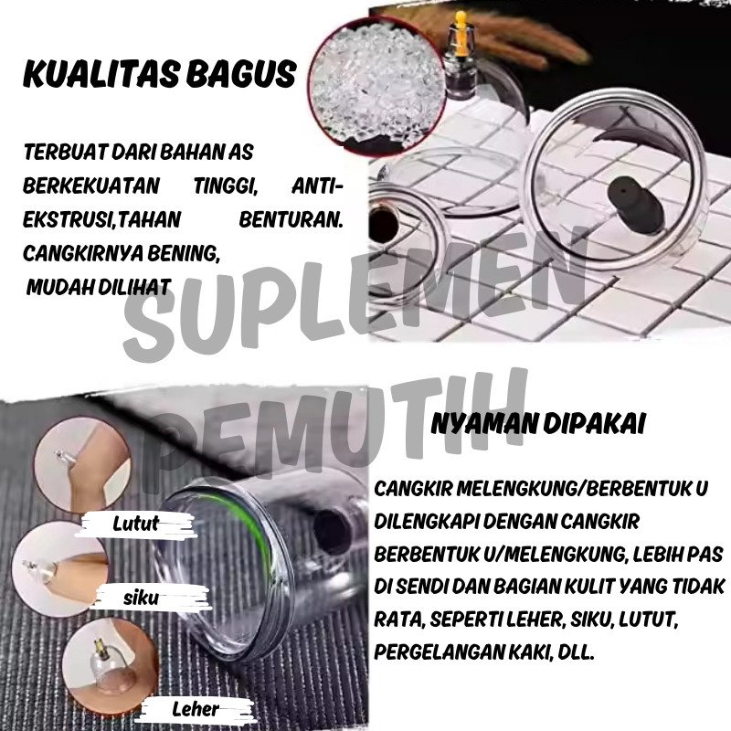 Kop DYKL 24 / 12 Alat Bekam DYKL isi 24 & 12 / Vacuum?Cupping?/?DYKL - Gambar 3