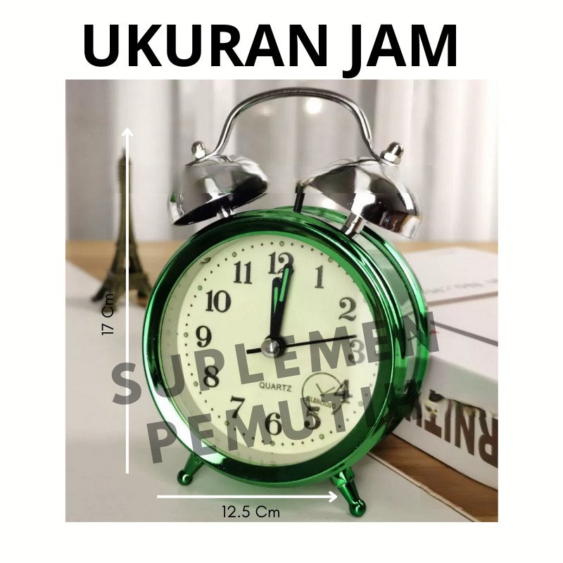 JAM ALARM KLASIK/JAM WEKER KLASIK/JAM ESTETIK/ALARM CLOCK CLASSIC/JAM ALARM/JAM MEJA/JAM DINDING - Gambar 8