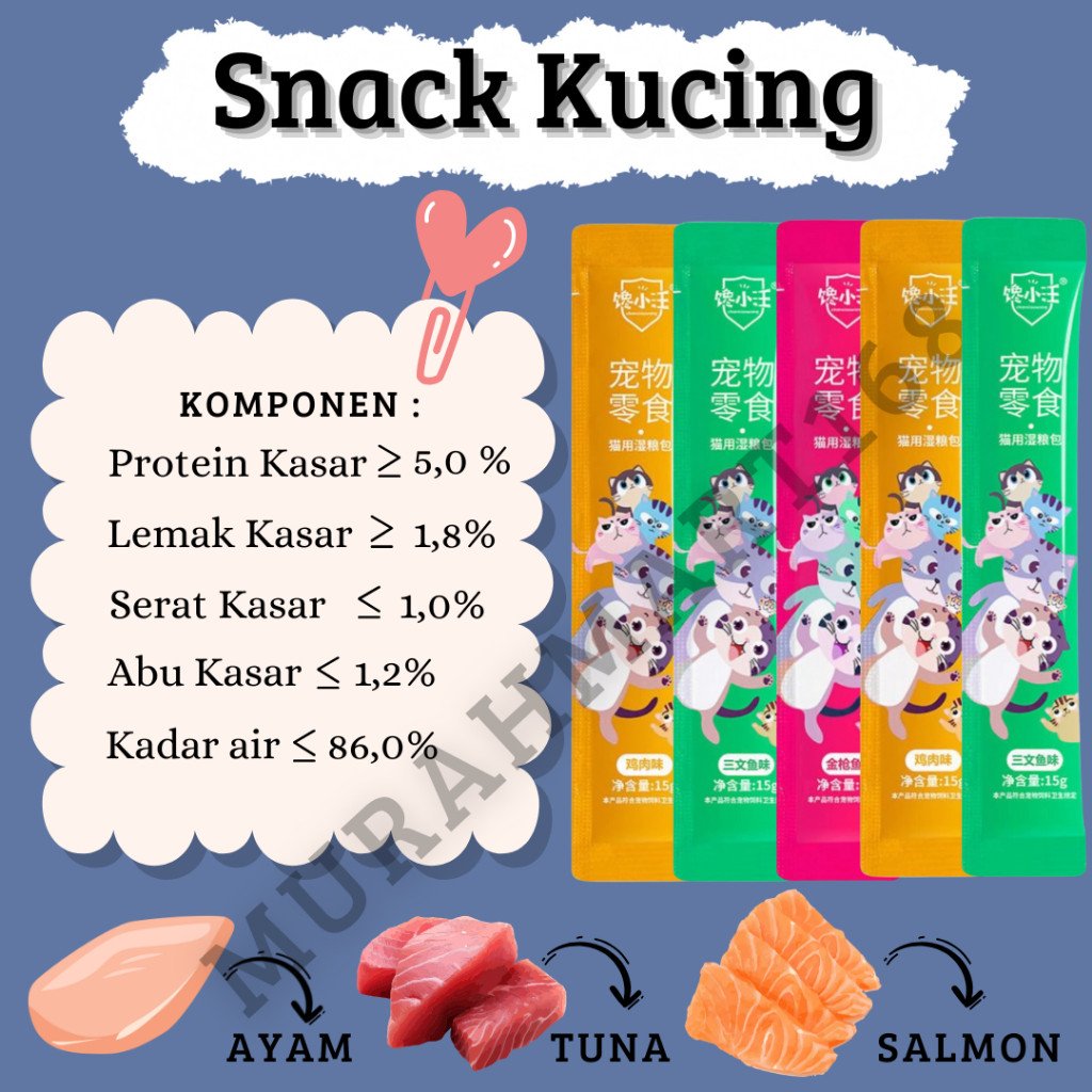 Chiyo Snack Pengemukan Makanan treats Kucing /Pelengkapan kitten Hewan?Peliharaan/Makanan Snack Kucing Adult Kitten - Gambar 8