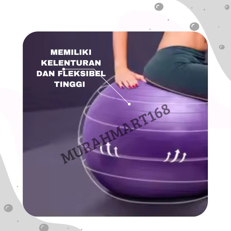 Gym Ball / Bola Yoga Diameter 55CM 65CM 75CM / GymBall Fitnes Senam Olahraga / Bola Ibu Hamil - Gambar 4