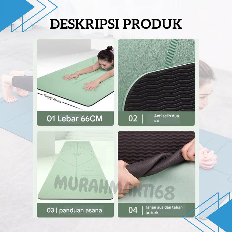 MATRAS YOGA PREMIUM/MATRAS MATT RUBBER CANTIK HIGH QUALITY / MATRAS OLAHRAGA YOGA - Gambar 6