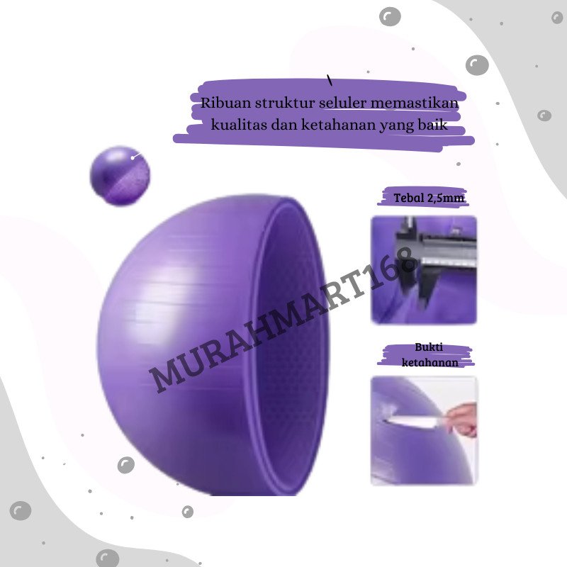 Gym Ball / Bola Yoga Diameter 55CM 65CM 75CM / GymBall Fitnes Senam Olahraga / Bola Ibu Hamil - Gambar 5