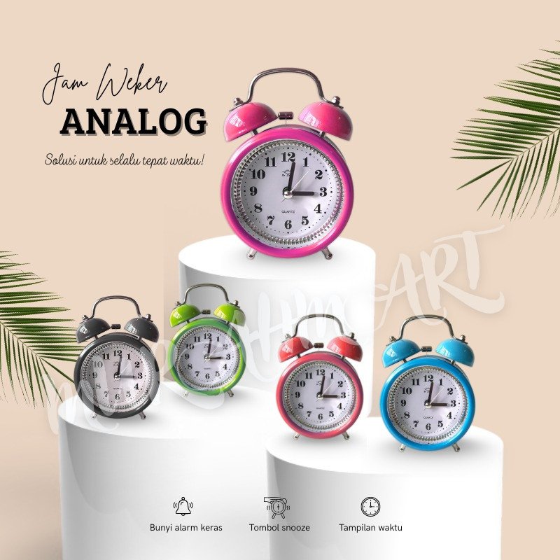 JAM ALARM KLASIK/JAM WEKER KLASIK/JAM ESTETIK/ALARM CLOCK CLASSIC/JAM ALARM/JAM MEJA/JAM DINDING