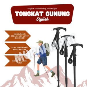 Tongkat Hiking Gunung Senter / Tongkat Hiking Trekking Pole/ Trekking Pole Tongkat Treking Gunung