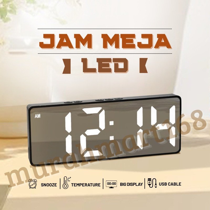 Jam Weker Digital Table Tidur Dinding / 3D Clock Led Meja