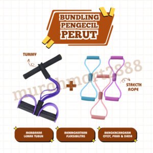 Paket Olahraga Lengkap/ Set Olahraga/ Paket Olahraga Yoga/ Alat Olahraga dengan Tummy Trimmer/ Paket