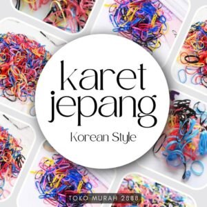 FREE ZIPPER POUCH!!! Karet Jepang/Ikat Rambut/Karet Rambut Elastis