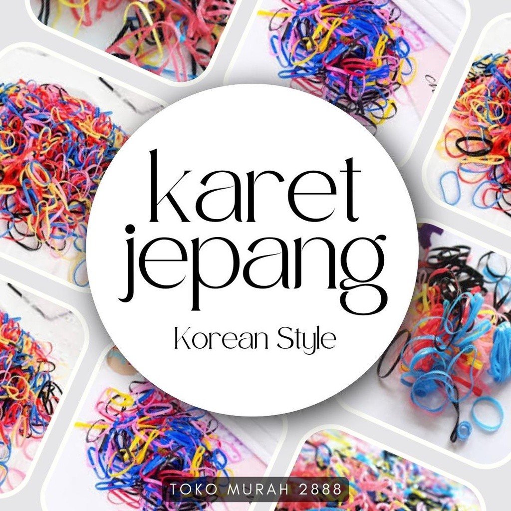FREE ZIPPER POUCH!!! Karet Jepang/Ikat Rambut/Karet Rambut Elastis