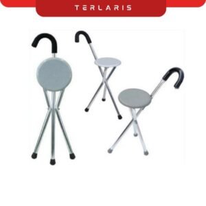 Tongkat Kursi Lipat 2 In 1 STAINLESS/ Tongkat Duduk/ Kursi Duduk Lipat Lansia Tongkat Duduk