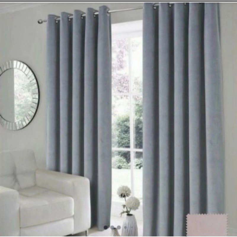 CUCI GUDANG!!! Tirai Blackout Golden Pintu Dan Jendela Anti Cahaya Polos Dan Motif Ukuran 200cm/ Gorden Blackout Anti Cahaya/ Gorden Impor Bahan Tebal Origina Berkualitas - Gambar 2