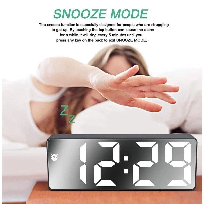 Jam Weker Digital Table Tidur Dinding / 3D Clock Led Meja - Gambar 4