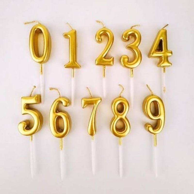 Lilin Angka Elegant/Birthday Candle Number/Lilin Ulang Tahun - Gambar 4
