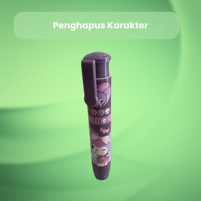 Penghapus Pensil Mekanik Karakter Mechanical Eraser Lucu / Penghapus Bentuk Lipstick / Hapusan Eraser Lipstik - Gambar 6