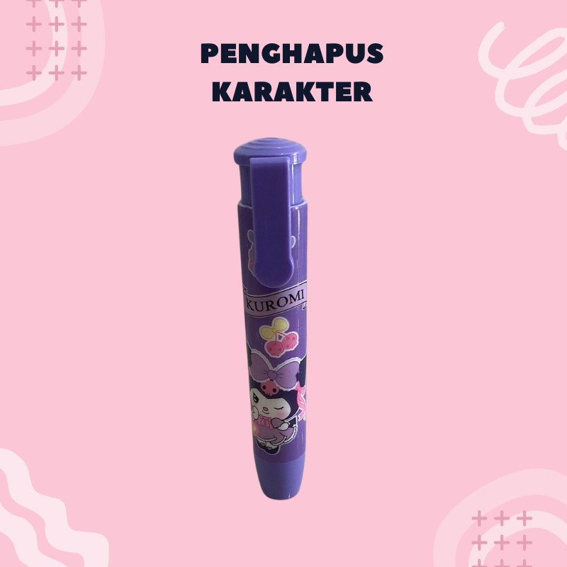 Penghapus Pensil Mekanik Karakter Mechanical Eraser Lucu / Penghapus Bentuk Lipstick / Hapusan Eraser Lipstik - Gambar 7