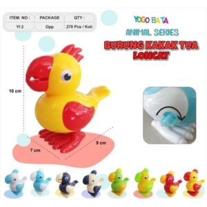 Mainan Edukasi Anak Ayam Loncat/ Dino Loncat / Burung Kaka Tua Loncat