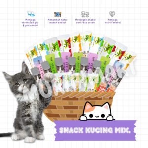 Snack Kucing BASAH 50PCS/ Snack Makanan Kucing Basah 1KG/ Pet Strip Snack Kucing CHIYO/CAT STRIP BASAH 500GR