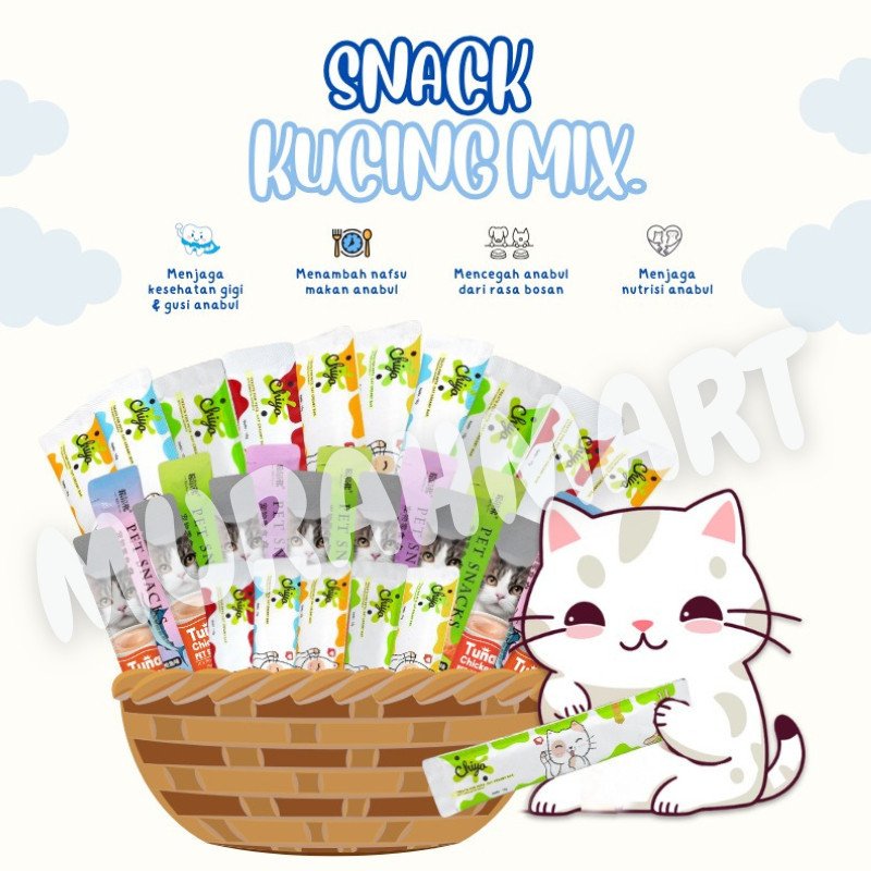 Street feeding Snack Kucing 2kg Mix Murah Berkualitas Tinggi dan Berlimpah untuk Penggemukan Kucing