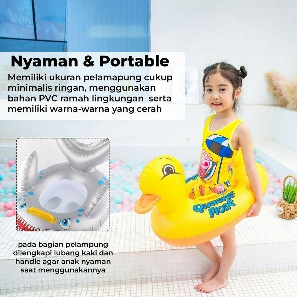 Pelampung Ban Renang Anak Karakter / Ban Pelampung Ring Safety Baby Boat