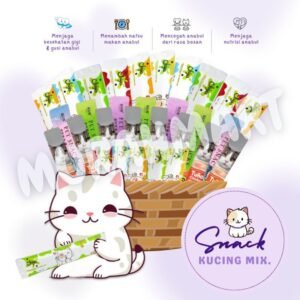 mix 500gr Cemilan Kucing Snack Kucing Snack Kucing Penggemuk Pet Strip Snack Makanan Kucing Basah Makanan Wet Cat Food Creamy Treats
