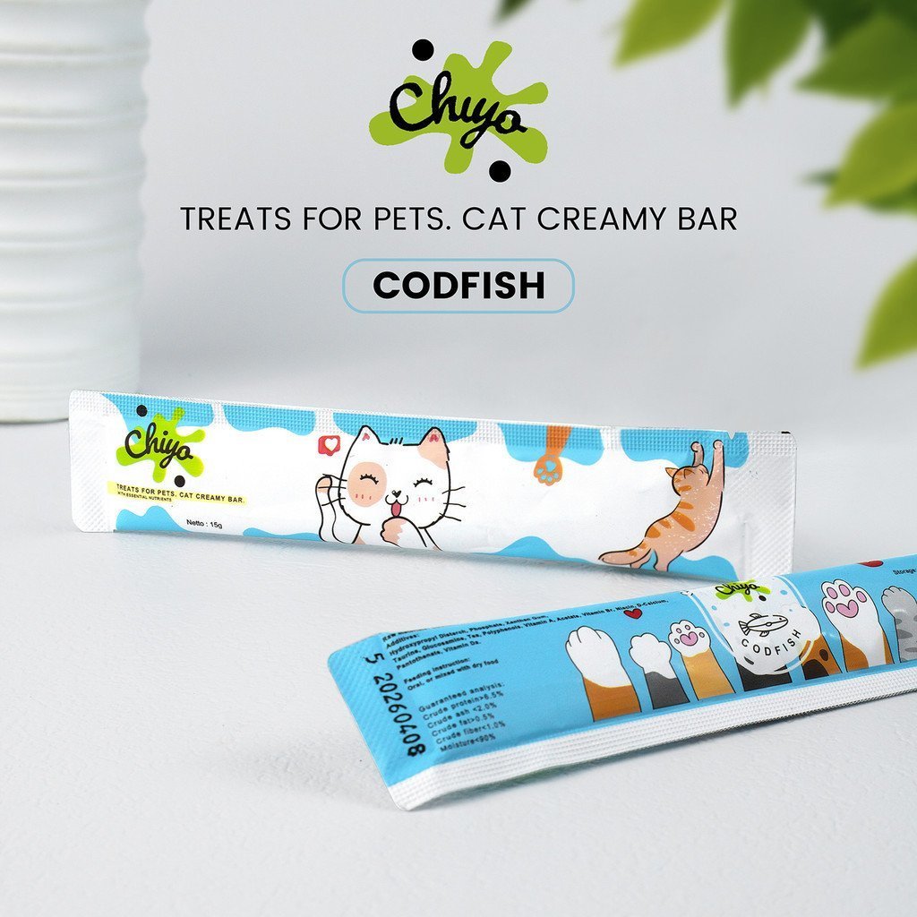 CHIYO Makanan Wet Cat Food Creamy Treats/Snack Kucing Premium / Pet Strip Snack Kucing Penggemuk/ Snack Makanan Kucing Basah - Gambar 2
