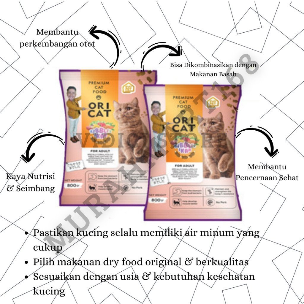Makanan Kucing Kering berat 800gr, Snack Kucing Basah 1KG dan 500GR / MAKANAN KUCING ADULT PREMIUM CAT FOOD BERAT 800GR - Gambar 6